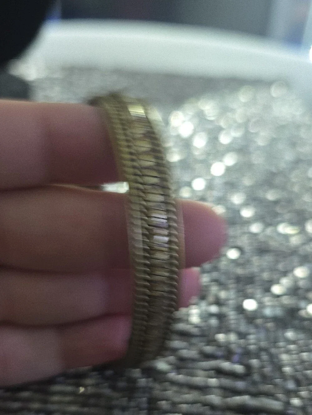 Vintage Gold-Tone Men's Braided Edge Cuff